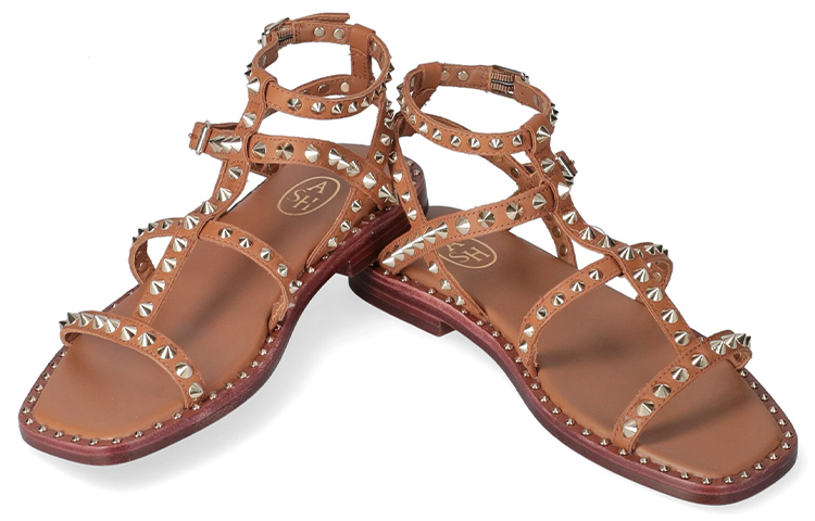 (W) Ash Studded Open-Toe Sandals 'Brown' 圖 4