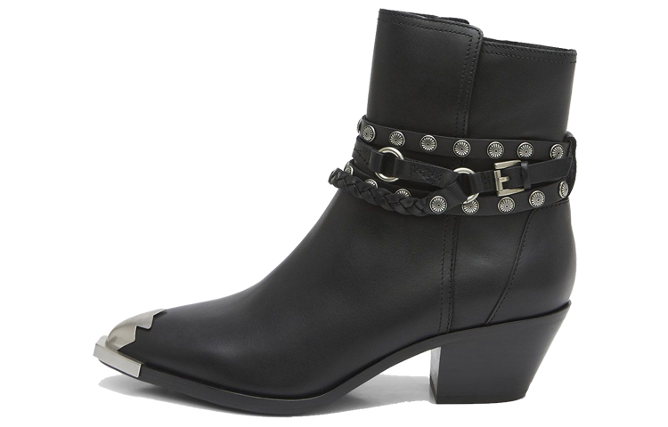 Buy ASH 環繞式鉚釘帶短靴 女款 黑色