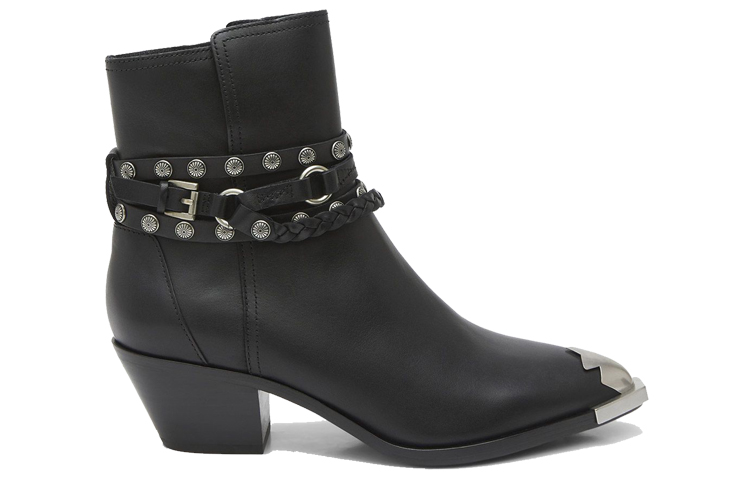 (W) Ash Studded Strap Ankle Boots 'Black' 圖 2