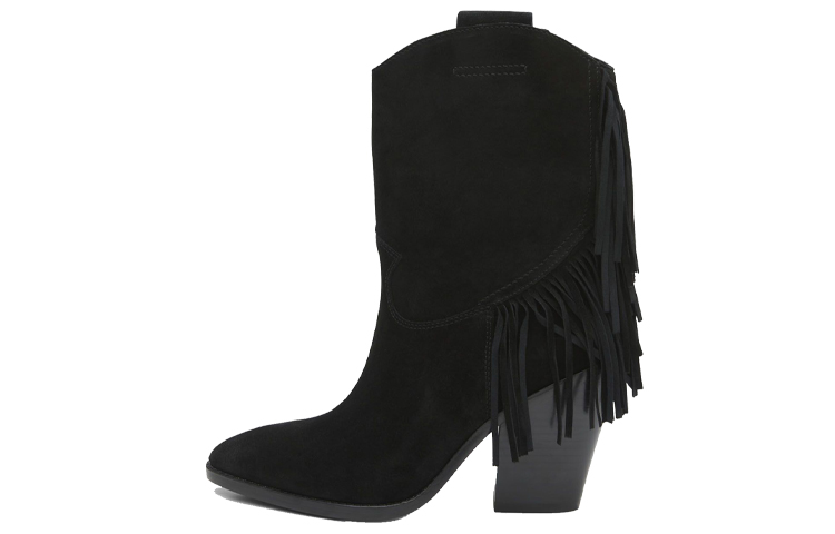 (Women) Ash Tassel Suede Retro Casual Ankle Boot 'Black' FW20-M-133965-001