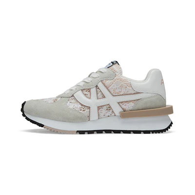 (W) Ash Toxic Series Low-Top Lace Leather Sneaker 'White/Apricot'