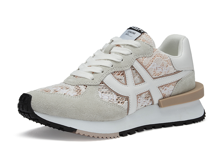 (W) Ash Toxic Series Low-Top Lace Leather Sneaker 'White/Apricot' 圖 2