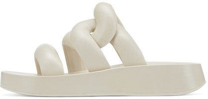 (Women) Ash Versus 'Apricot Comfort Leather Platform Slides' SS22-M-136023-003 (Women) Ash Versus 'Apricot Comfort Leather Platform Slides' SS22-M-136023-003