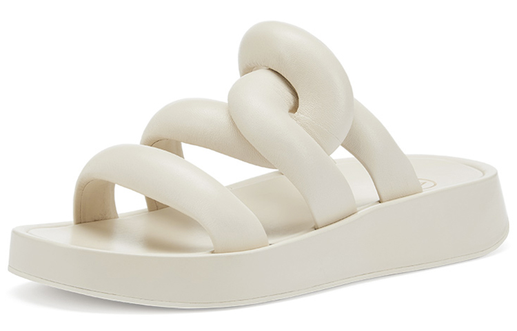 (W) Ash Versus 'Apricot CMFT Leather Platform Slides' 圖 2