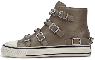 (Women) Ash Vertigo 'Grey Brown Chain Buckle Leather High-Top' FW21-V-135565-002 (Women) Ash Vertigo 'Grey Brown Chain Buckle Leather High-Top' FW21-V-135565-002