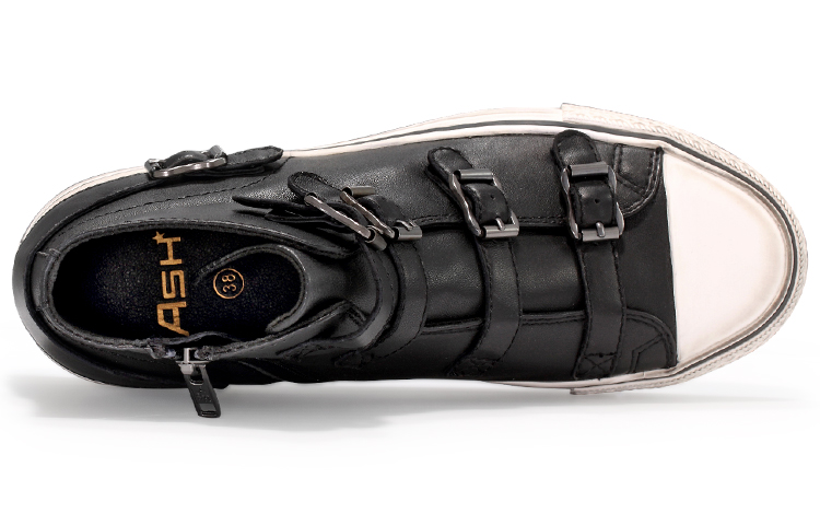 Shop (W) Ash Virgin 'Sneaker Wedge Tinggi Kulit Hitam' SS20-V-132212-001