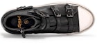 Shop (Women) Ash Virgin 'Black Leather High-Top Wedge Sneakers' SS20-V-132212-001
