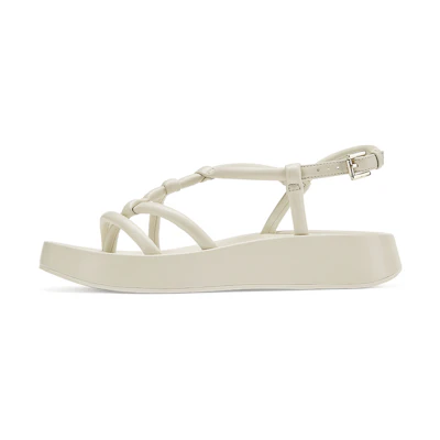 (W) Ash Virtu 'Apricot Leather Platform'