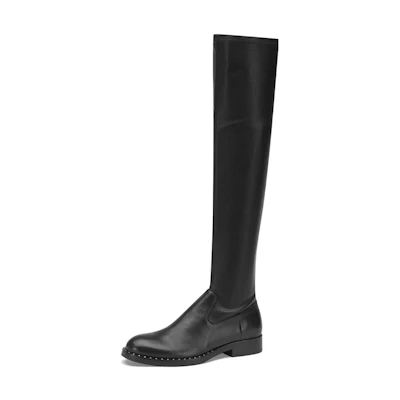 (W) Ash Walk High 'Black Elastic Slimming'