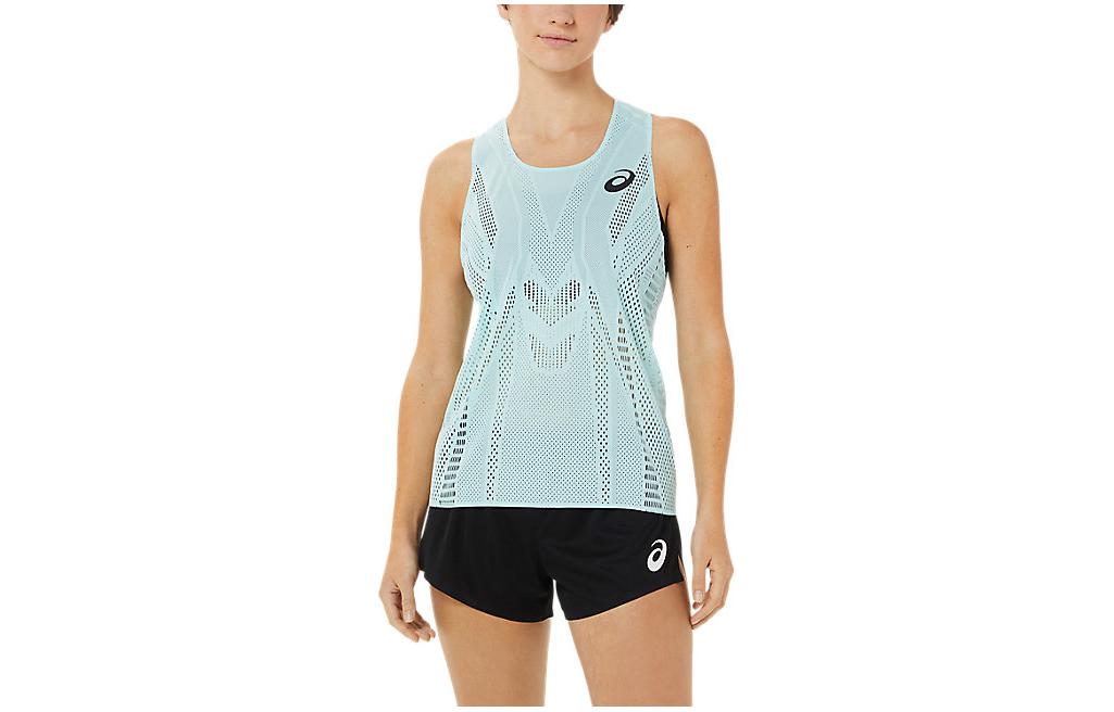 (Women) ASICS Actibreeze Logo Loose Fit Singlet Sleeveless Top Women Light Blue 2092A329-405