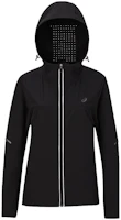 (Women) ASICS Black Hooded Zip Breathable Sweat-Wicking Jacket 2012C834-001 (Women) ASICS Black Hooded Zip Breathable Sweat-Wicking Jacket 2012C834-001