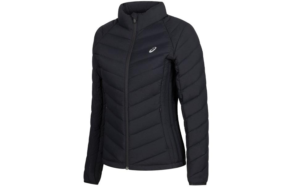 (Women) ASICS Black Puffer Jacket with Zipper and High Collar 2032C928-001