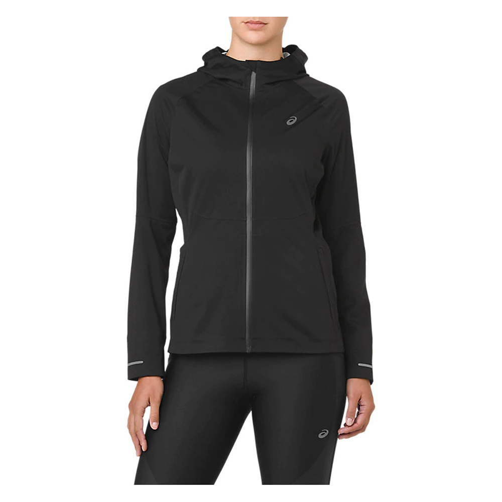 (Women) ASICS Black Windproof Waterproof Warm Woven Jacket 2012A247-008