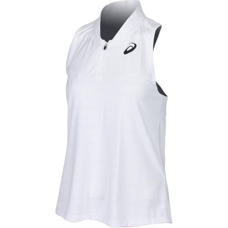 (Women) ASICS Breathable Knit Logo Tennis Tank Top - White 2042A249-100