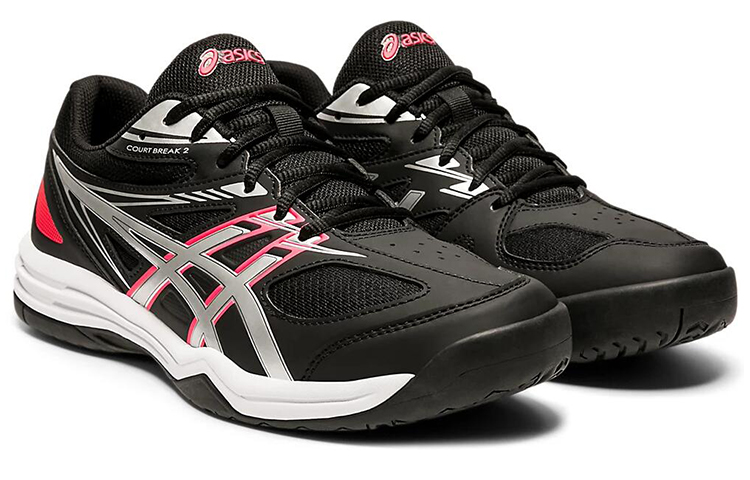 Lookbook (W) ASICS Court Break 2 Chaussures Running Noir/Argent 1073A013-003