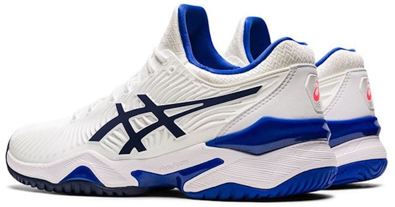 Asics Court FF 2 高筒 跑步鞋 女款 白藍 Shop Asics Court FF 2 高筒 跑步鞋 女款 白藍