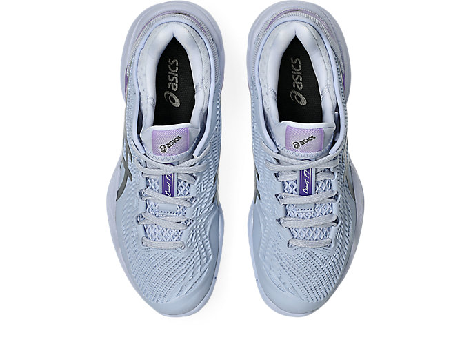 Details for (W) ASICS Court FF 3 Night Energy (All Court) Blauw Fade/Gunmetal. 1042A332-400