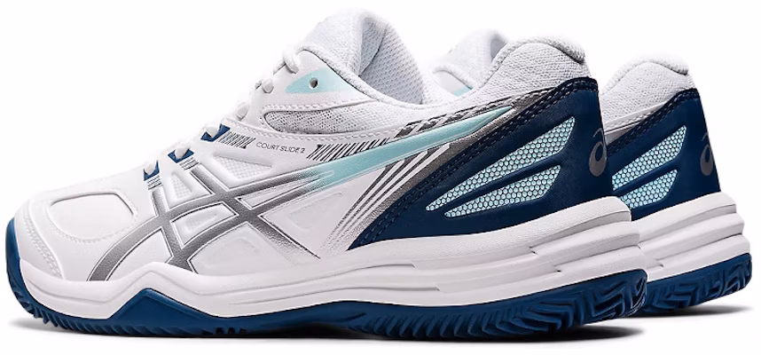 (Women) ASICS Court Slide 2 'White Blue' 1042A147-103 Shop (Women) ASICS Court Slide 2 'White Blue' 1042A147-103