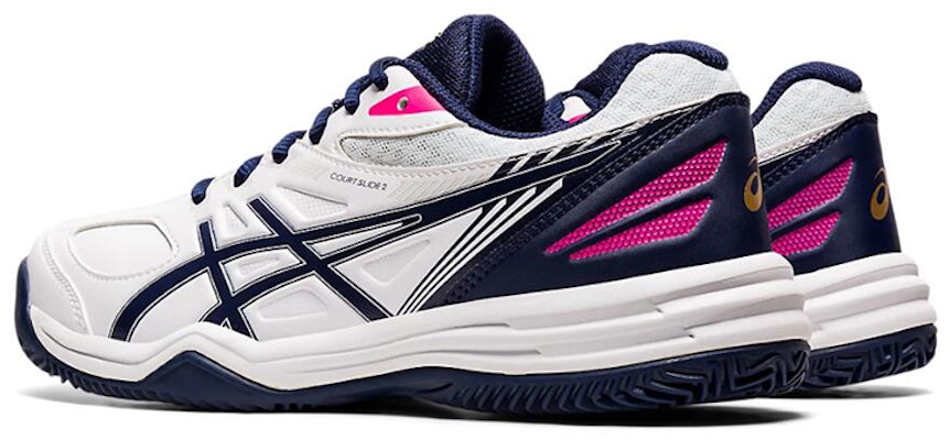(W) ASICS Court Slide 2 '白蓝粉' 运动鞋 1042A147-100 Lookbook (W) ASICS Court Slide 2 '白蓝粉' 运动鞋 1042A147-100