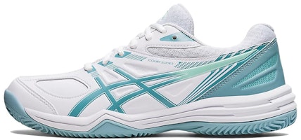 (Women) ASICS Court Slide 2 Clay/Oc 'White Blue' 1042A147-104 (Women) ASICS Court Slide 2 Clay/Oc 'White Blue' 1042A147-104