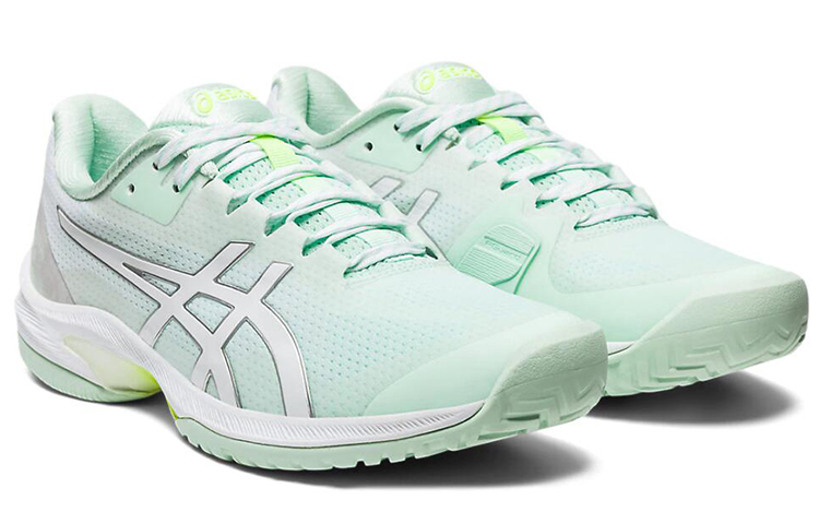 Lookbook (W) ASICS Court Speed FF L.E. Hijau 'Putih' Sepatu Tenis 1042A106-300
