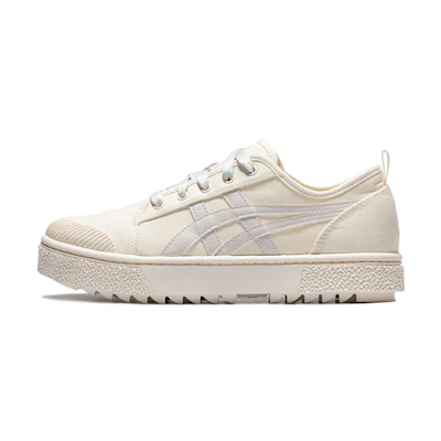 (W) ASICS Court Trail Casual Shoes Beige/White