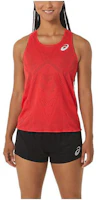 (Women) ASICS Ctibreeze Jacquard Red Sleeveless Casual Crewneck Tank 2092A379-602 (Women) ASICS Ctibreeze Jacquard Red Sleeveless Casual Crewneck Tank 2092A379-602