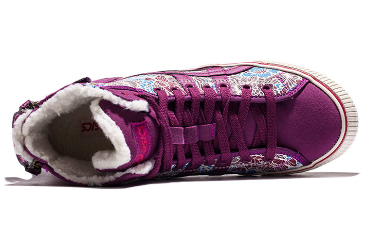 Shop Asics 雙利手 女款 深紫色 加絨休閒板鞋