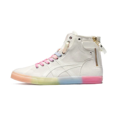 (W) ASICS Double Clutch Milk White Retro Casual High Board Shoe 'White Pink'