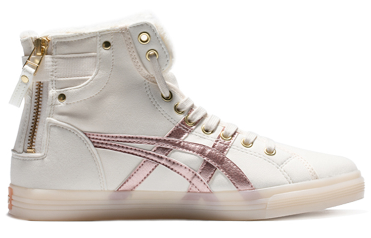 Order (W) 아식스 더블 클러치 레트로 하이탑 (밀크화이트/골드) 1202A078-100