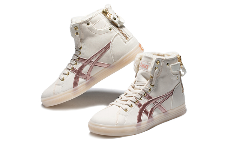 Shop (W) 아식스 더블 클러치 레트로 하이탑 (밀크화이트/골드) 1202A078-100