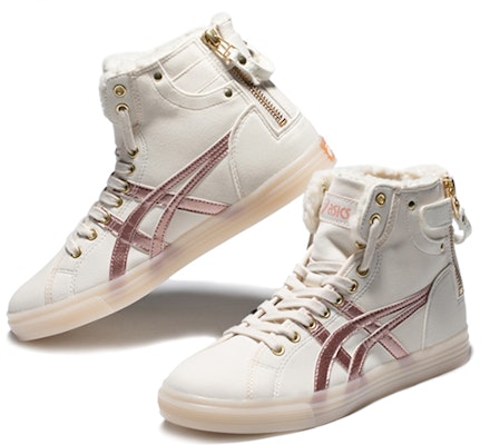 (W) アシックス ダブルクラッチ フリース レトロハイ (ミルクホワイト/ゴールド) 1202A078-100 Shop (W) アシックス ダブルクラッチ フリース レトロハイ (ミルクホワイト/ゴールド) 1202A078-100