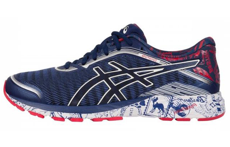 (Women) ASICS Dynaflyte 'Boston Blue Red' T75AQ-2017