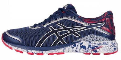 (Women) ASICS Dynaflyte 'Boston Blue Red' T75AQ-2017 (Women) ASICS Dynaflyte 'Boston Blue Red' T75AQ-2017
