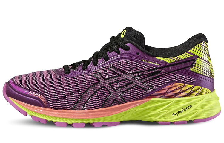 (Women) ASICS Dynaflyte Black Safety Yellow 'Purple' T6F8Y-3390