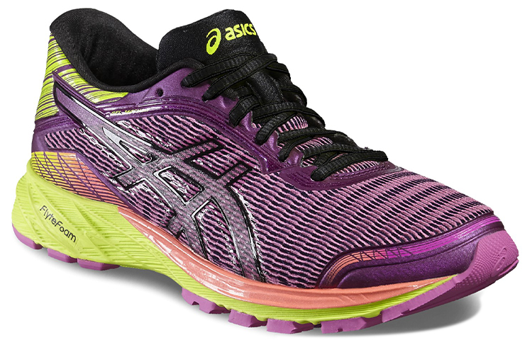 Lookbook (W) ASICS Dynaflyte Zwart Veiligheidsgeel ''Paars'' T6F8Y-3390