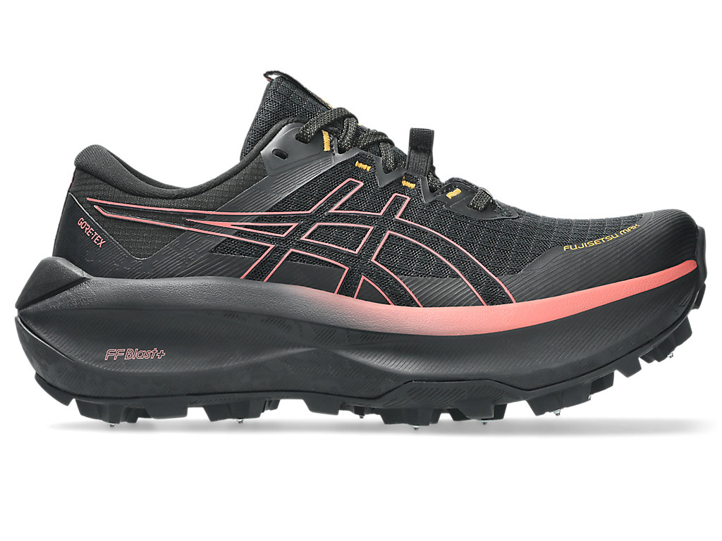 (Women) ASICS FUJISETSU Max GTX Trail Running Shoes Black/Dark Pink Clay 1012B893-001