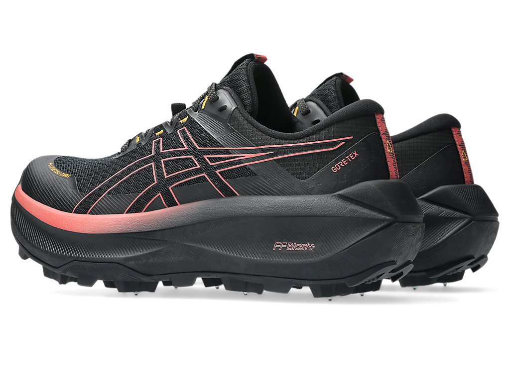 Lookbook (W) ASICS FUJISETSU Max GTX Sepatu Trail Running Hitam/Pink Clay Tua 1012B893-001