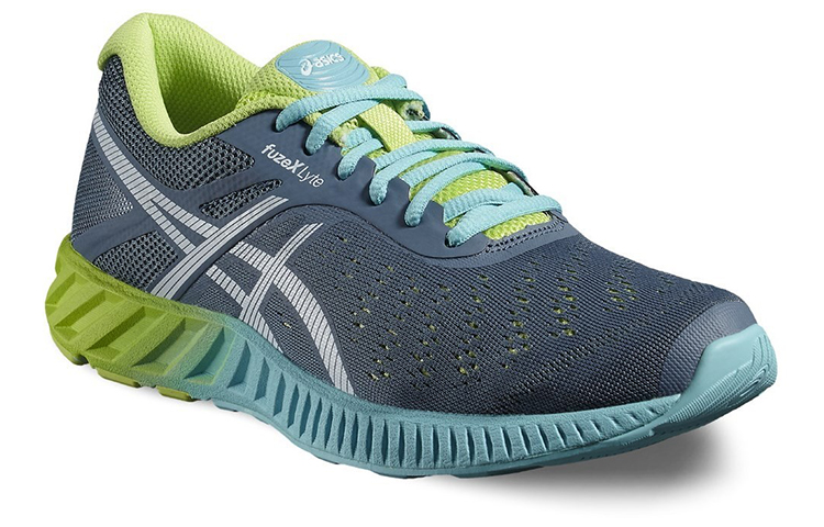 Lookbook (W) ASICS Fuzex Lyte ''Grau Blau Gelb'' T670N-6201