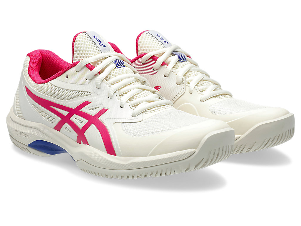 Lookbook (W) ASICS GAME FF (All Court) Sneakers Cream/Bright Rose Sepatu Kasual. 1042A281-102