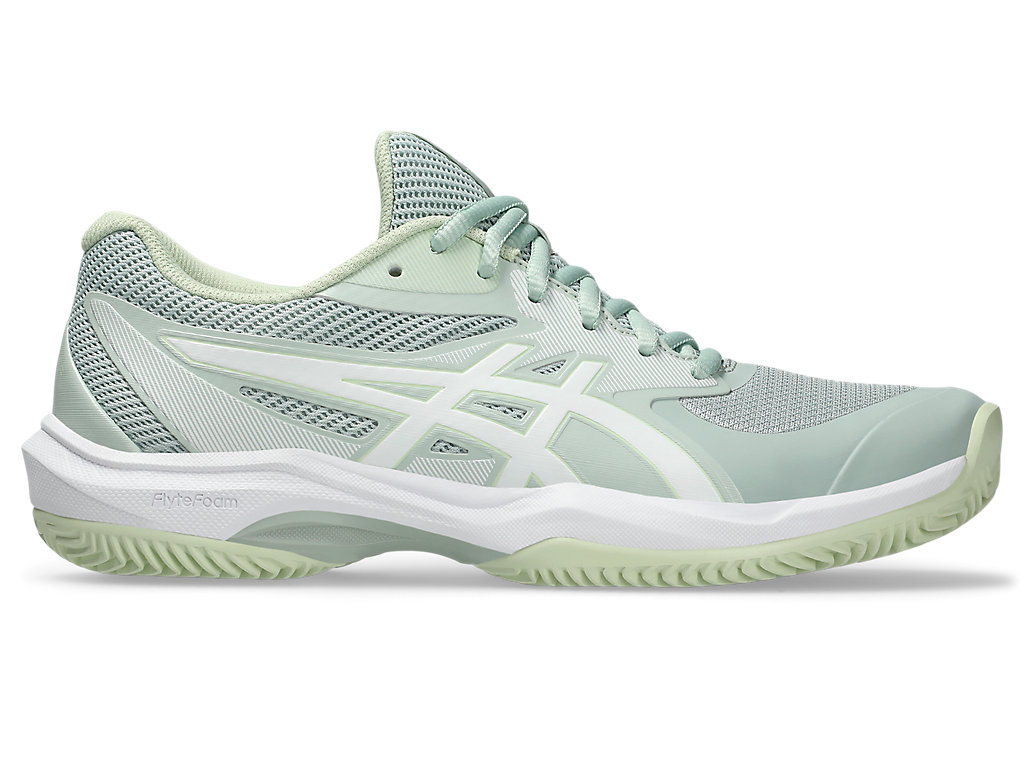 (Women) ASICS Game FF Clay/OC Omni-Court Tennis Shoes Lichen Rock/White 1042A282-300