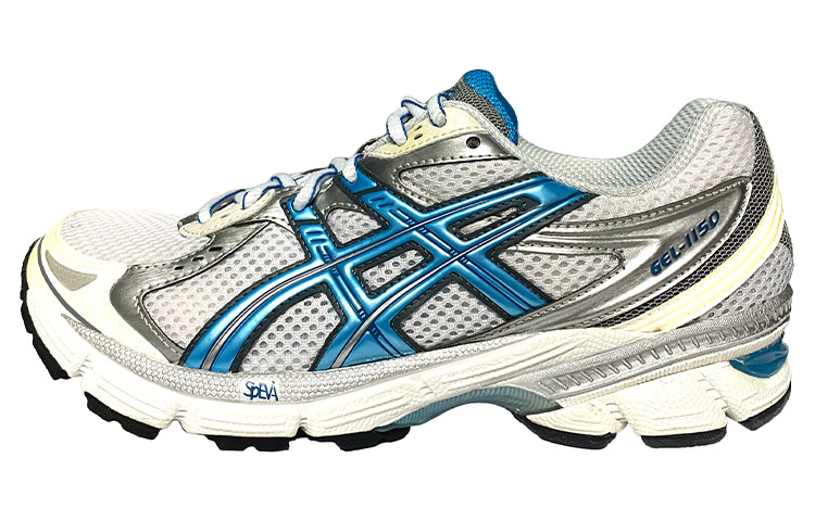 (Women) ASICS Gel-1150 White Blue D-Width 'Comfortable and Durable Low-Top Running Shoe' T066N-0155