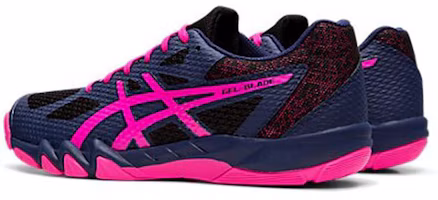 Shop Asics Gel-Blade 7 耐磨防滑 低筒運動鞋 女款 藍黑粉