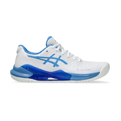 (W) ASICS GEL-CHALLENGER 14 All Court Tennis Shoes White/Blue Coast