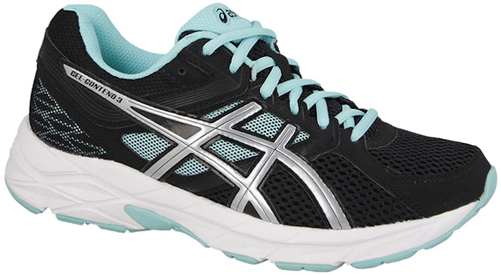 Asics Gel-Contend 3 低筒跑步鞋 女版 黑銀 Lookbook Asics Gel-Contend 3 低筒跑步鞋 女版 黑銀
