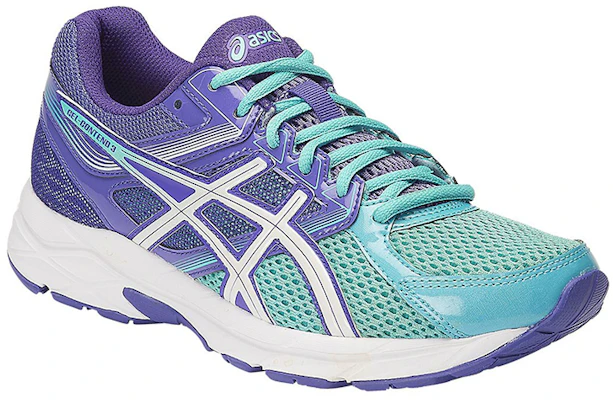 Asics Gel-Contend 3 透氣抗磨 低筒運動跑步鞋 女款 薄荷綠紫 Lookbook Asics Gel-Contend 3 透氣抗磨 低筒運動跑步鞋 女款 薄荷綠紫