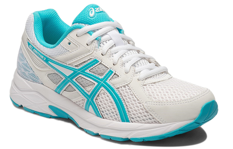 Lookbook Asics Gel-Contend 3 舒適透氣 運動跑步鞋 女款 白藍色