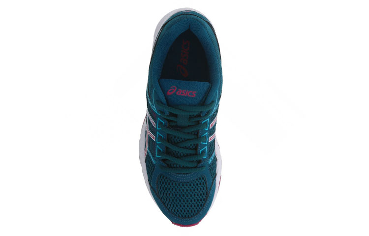 Lookbook 亞瑟士 Gel-Contend 4 緩衝防滑 低筒運動跑步鞋 女款 綠紅