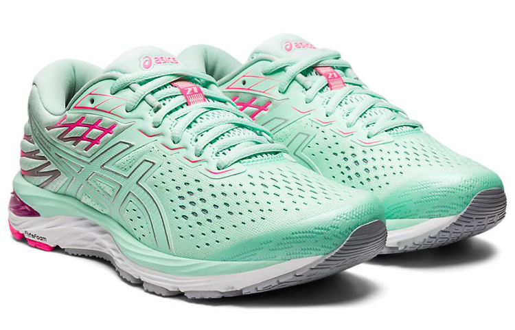 Lookbook (W) ASICS Gel-Cumulus 21 Kasut Peppermint Hijau 1012A468-300