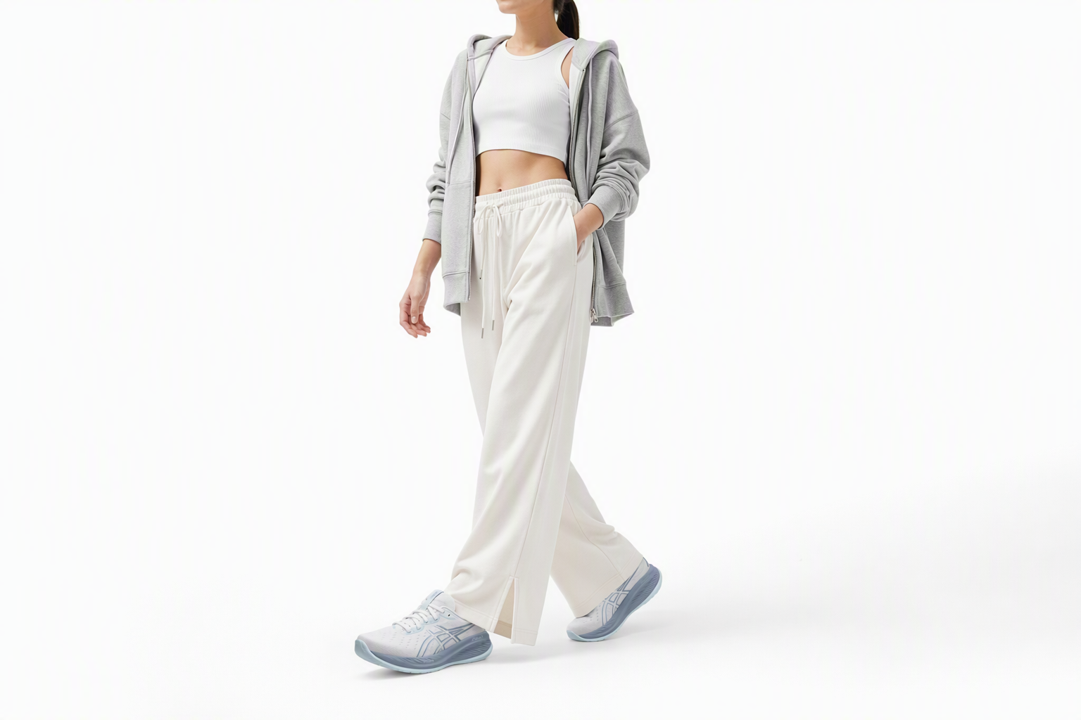 Order Asics Gel-Cumulus 26 柔軟舒適防滑耐磨 低筒 訓練跑步鞋 男女同款 白灰